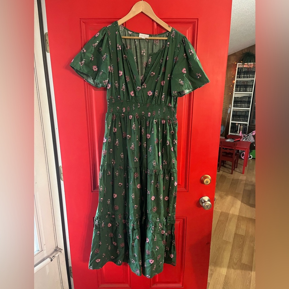 Sugarlips Green Floral Maxi Dress
